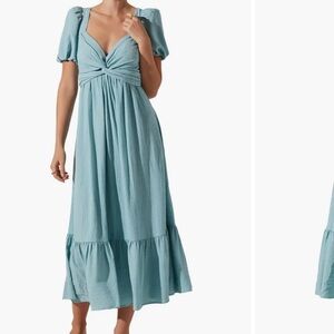 ASTR the label blue midi dress